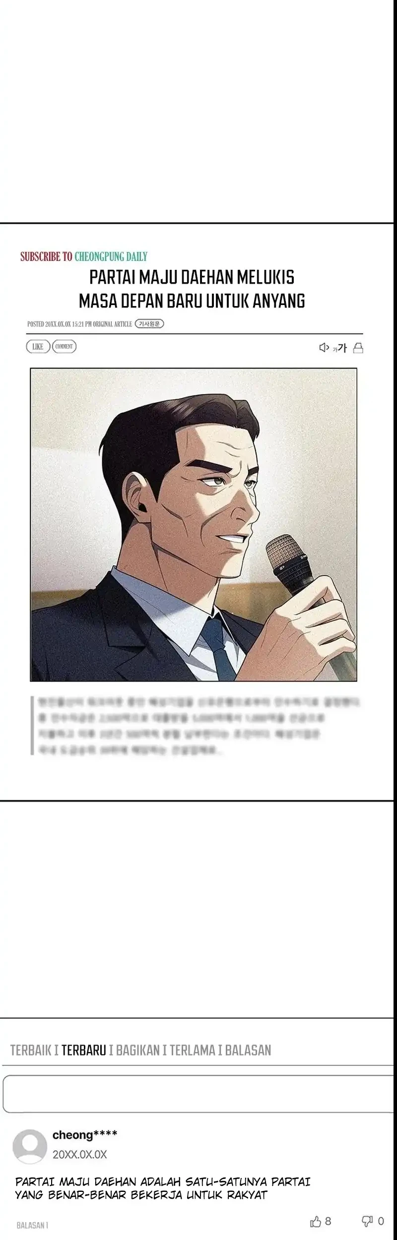 Manhwa Foresighting Politician The Politician Who Can See the Future Chapter 3 gambar 2