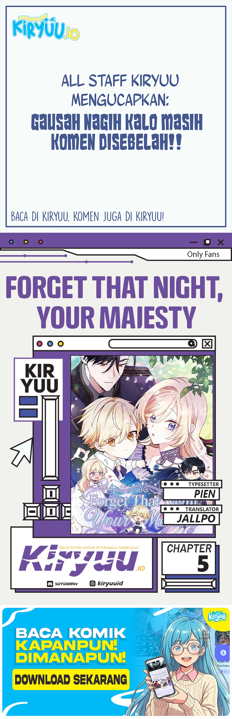 Komik Forget That Night, Your Majesty Chapter 5 gambar 1