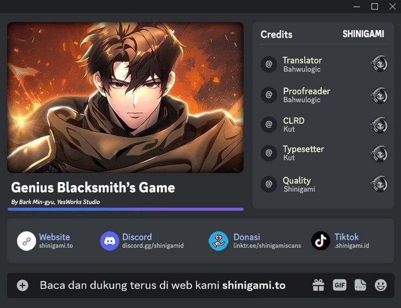 Komik Genius Blacksmith’s Game Chapter 28 gambar 1