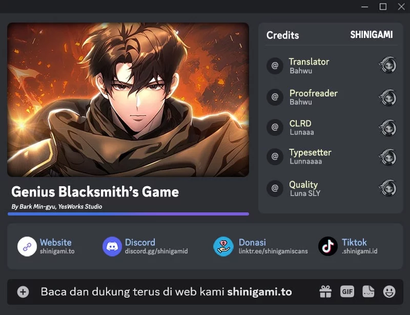Komik Genius Blacksmith’s Game Chapter 7 gambar 1