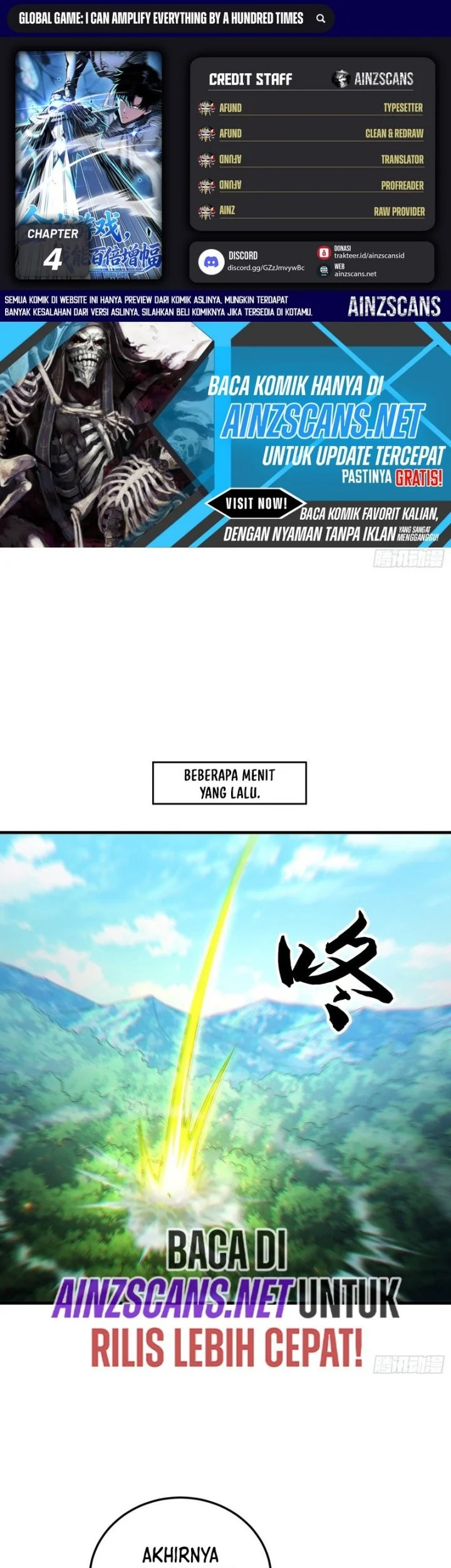 Komik Global Game: I Can Amplify Everything by a Hundred Times Chapter 4 gambar 1