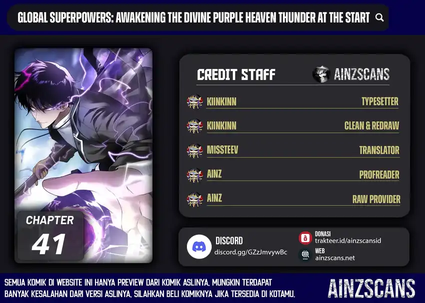 Komik Global Superpowers: Awakening the Zixiao Divine Thunder at the Beginning Chapter 41 gambar 1