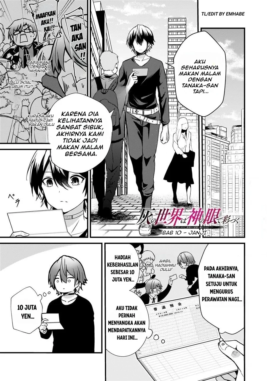 Manga Hai no Sekai wa Kami-no-me de Irodoku: Ore dake Mieru Status de, Saijaku kara Saikyou e Kageagaru Chapter 10 gambar 2