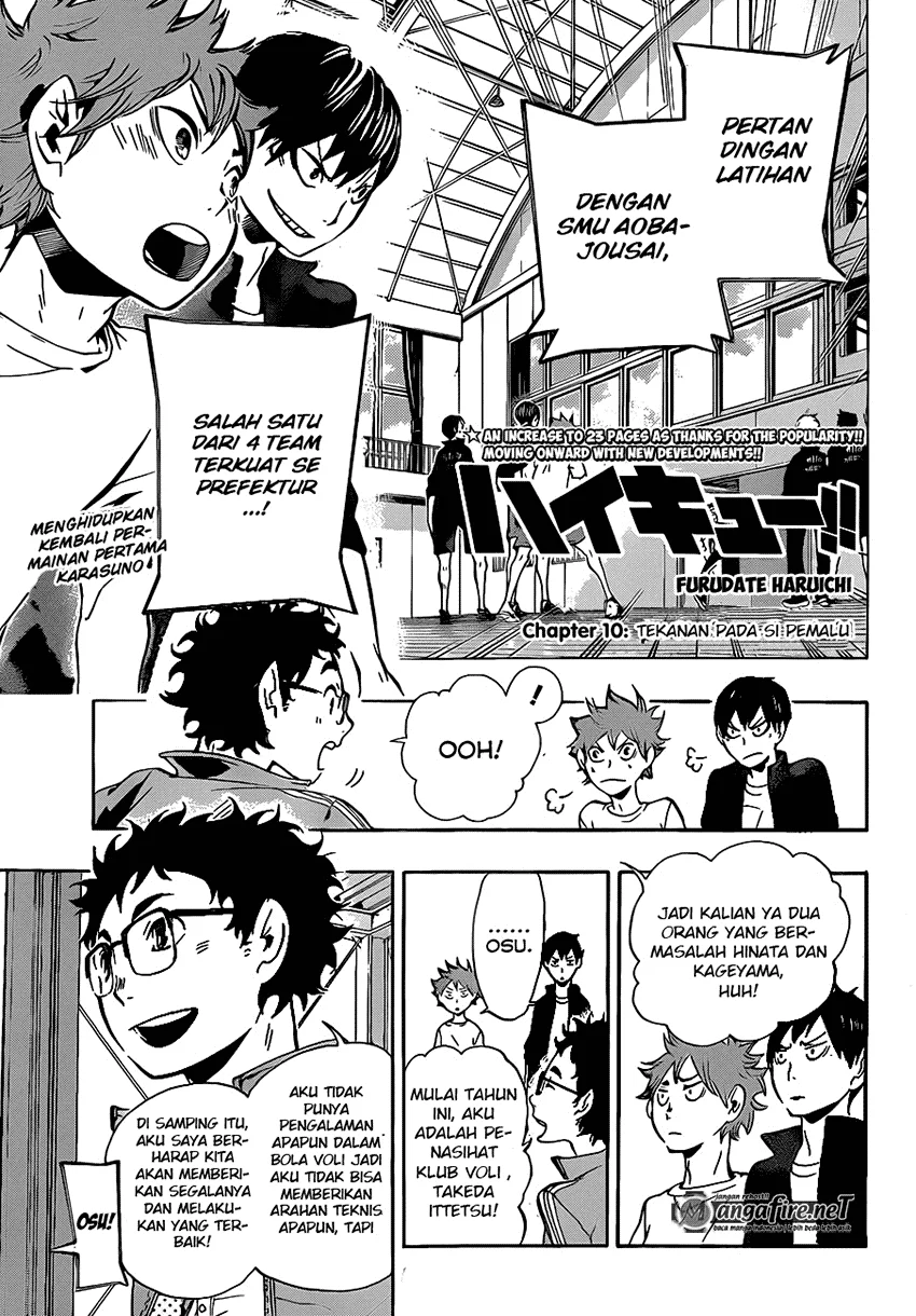 Komik Haikyuu!! Chapter 10 gambar 1