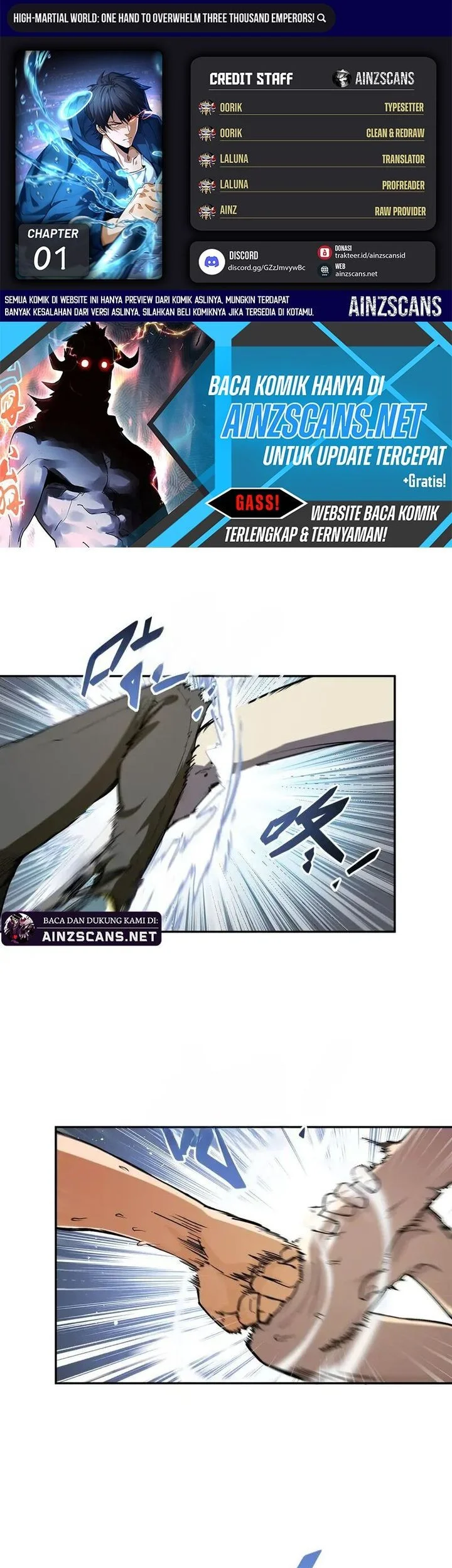 Komik High-Martial World: One Hand to Overwhelm Three Thousand Emperors! Chapter 1 gambar 1