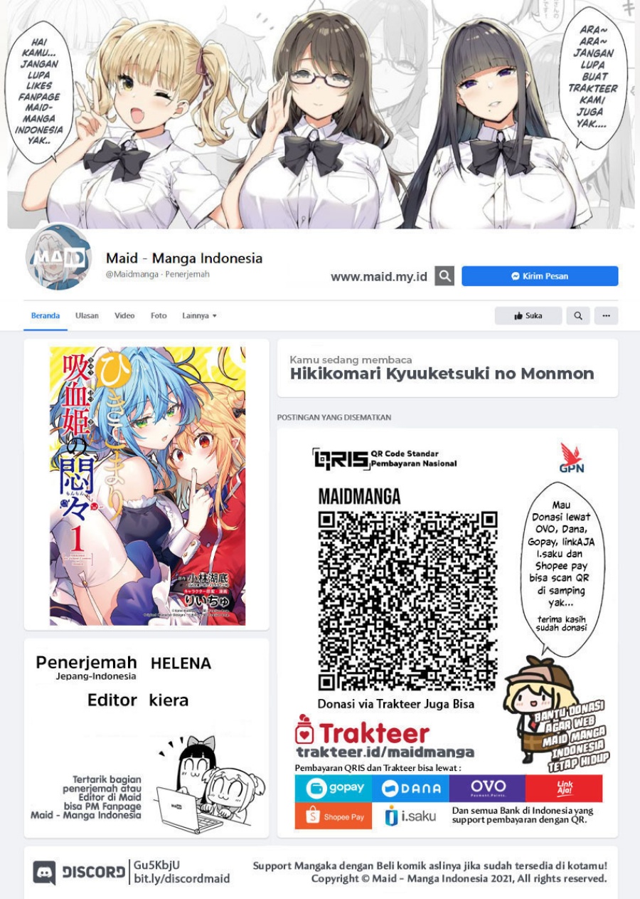 Manga Hikikomari Kyuuketsuki no Monmon Chapter 14 gambar 2
