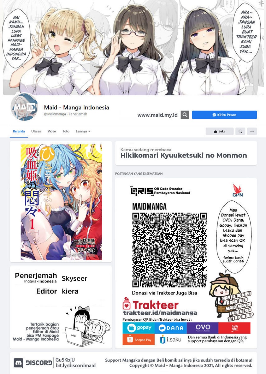 Manga Hikikomari Kyuuketsuki no Monmon Chapter 17 gambar 2