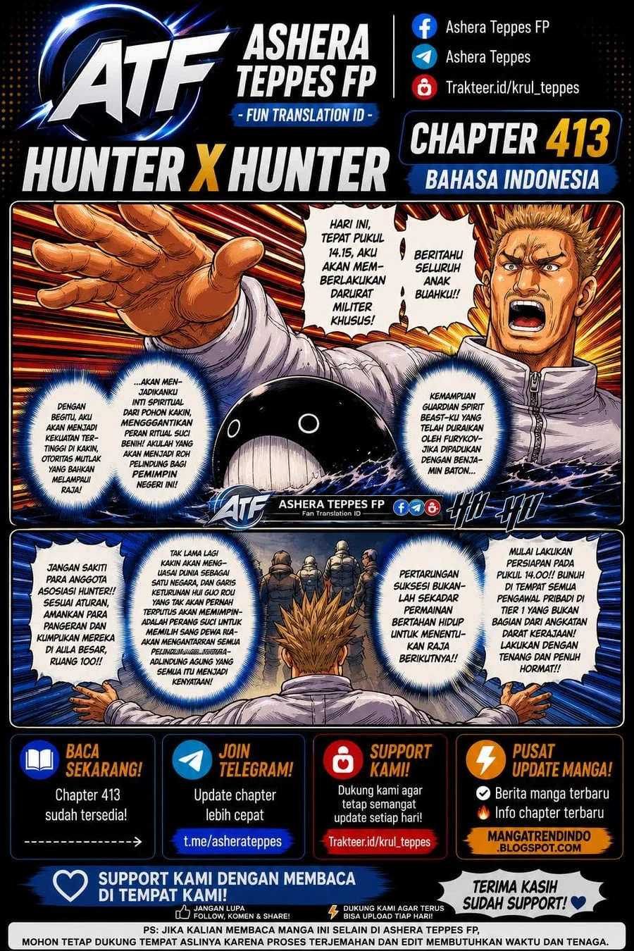 Komik Hunter x Hunter Chapter 413 gambar 1