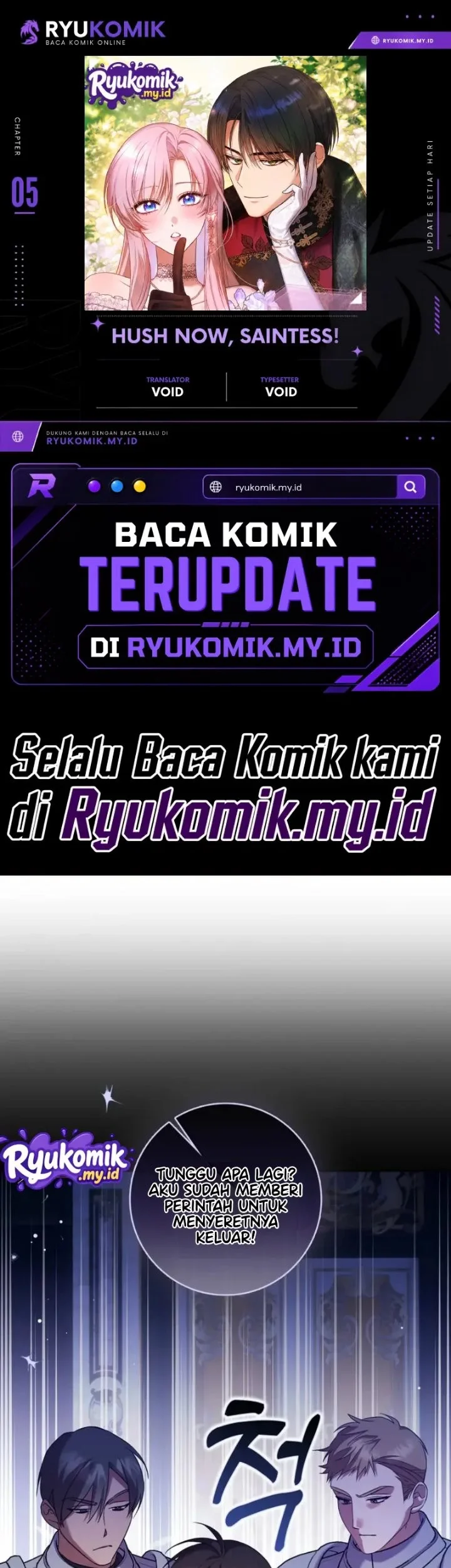 Komik Hush Now, Saintess! Chapter 5 gambar 1