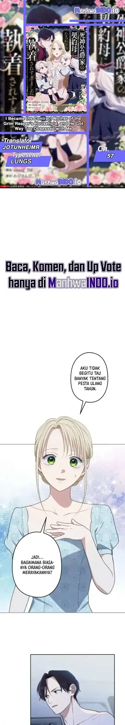 Komik I Became the Contract Mother of the Grim Reaper Duke’s Family and They Became Obsessed With Me Chapter 57 gambar 1