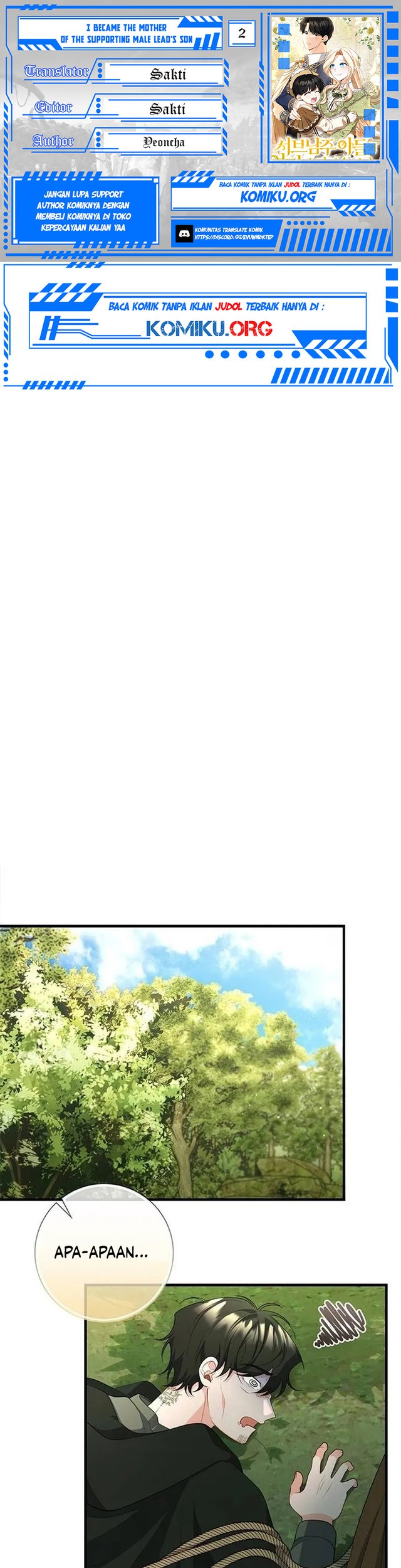 Komik I Became the Mother of the Supporting Male Lead's Son Chapter 2 gambar 1