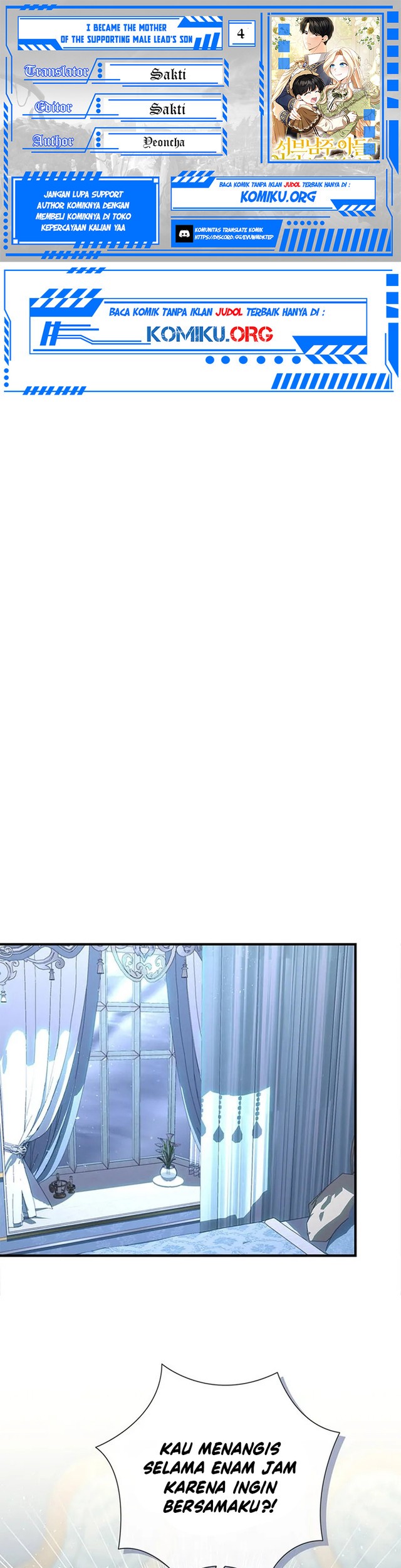 Komik I Became the Mother of the Supporting Male Lead's Son Chapter 4 gambar 1