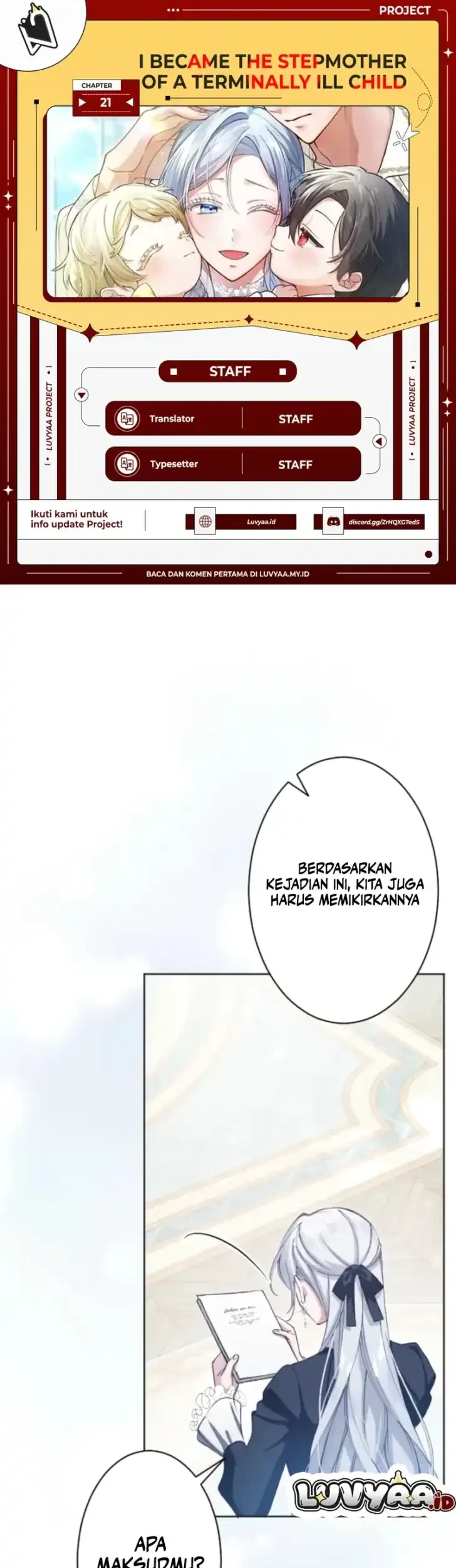 Komik I Became the Stepmother of a Terminally Ill Child Chapter 21 gambar 1
