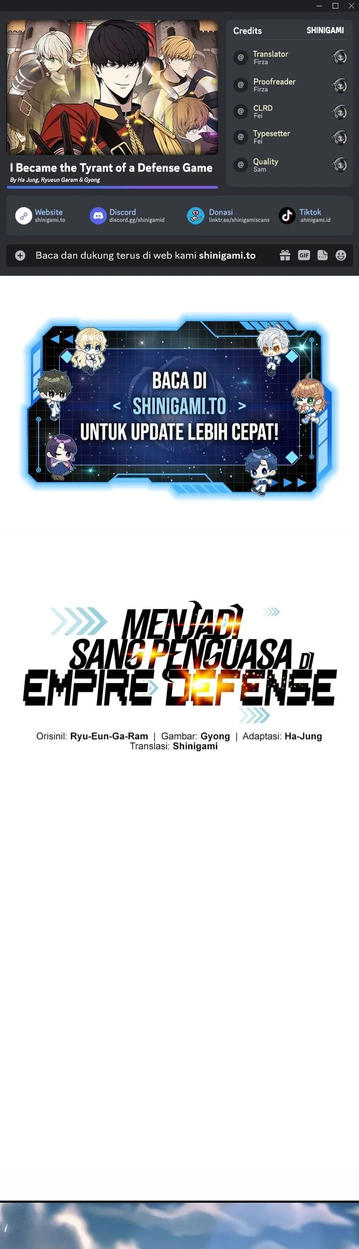 Komik I Became the Tyrant of a Defense Game Chapter 161 gambar 1