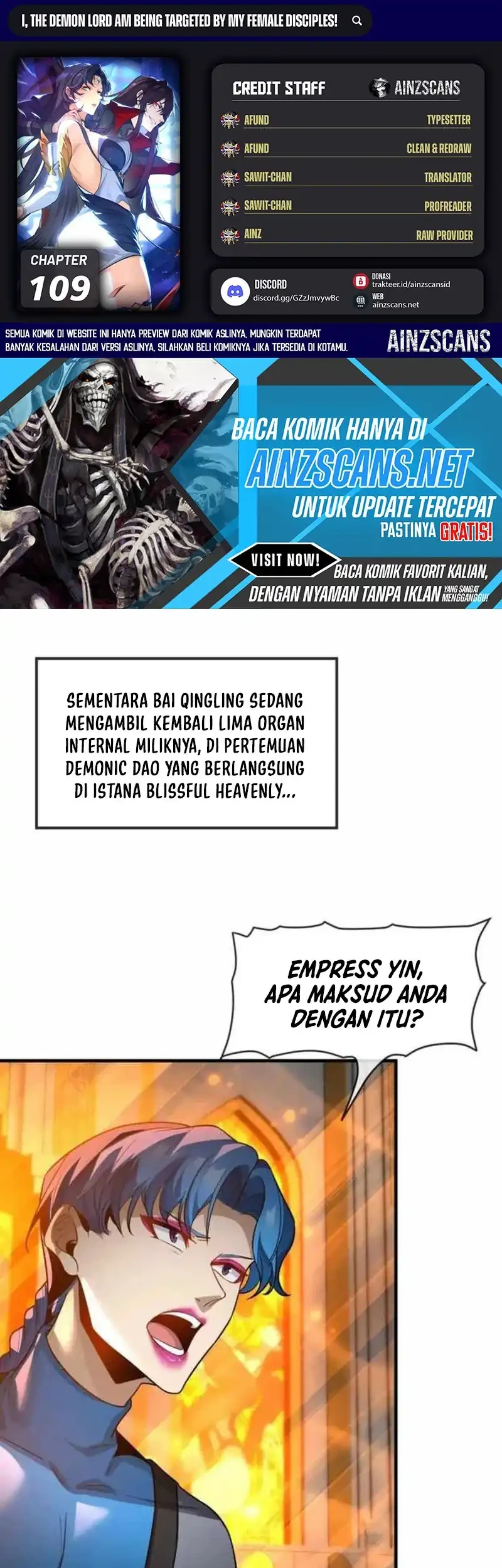 Komik I Love the Demon Lord So Much That Even My Female Disciples Want to Kill Me Chapter 109 gambar 1