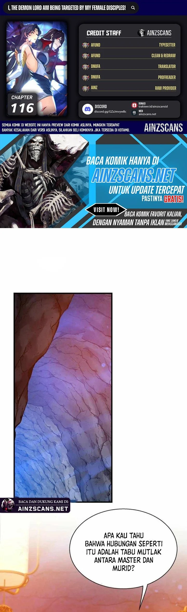 Komik I Love the Demon Lord So Much That Even My Female Disciples Want to Kill Me Chapter 116 gambar 1