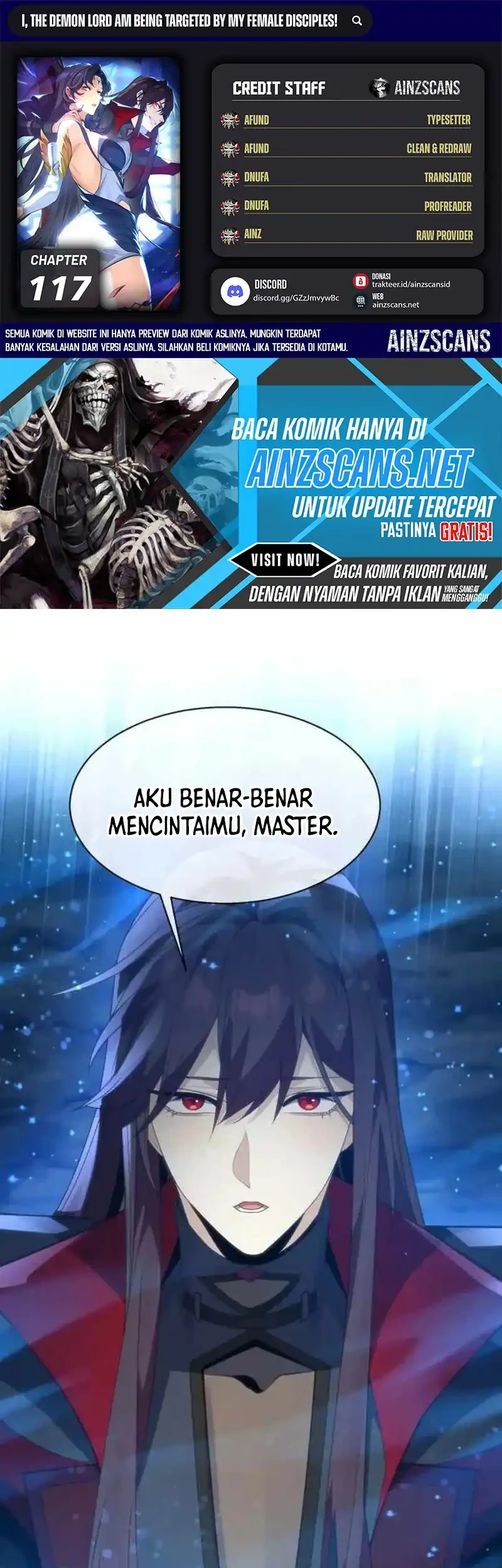 Komik I Love the Demon Lord So Much That Even My Female Disciples Want to Kill Me Chapter 117 gambar 1