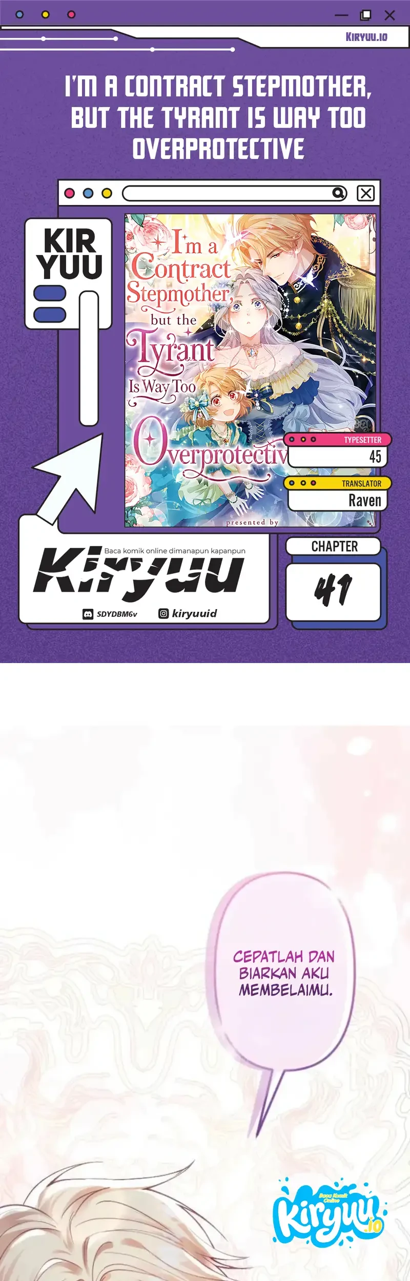 Komik I’m a Contract Stepmother, but the Tyrant Is Way Too Overprotective Chapter 41 gambar 1