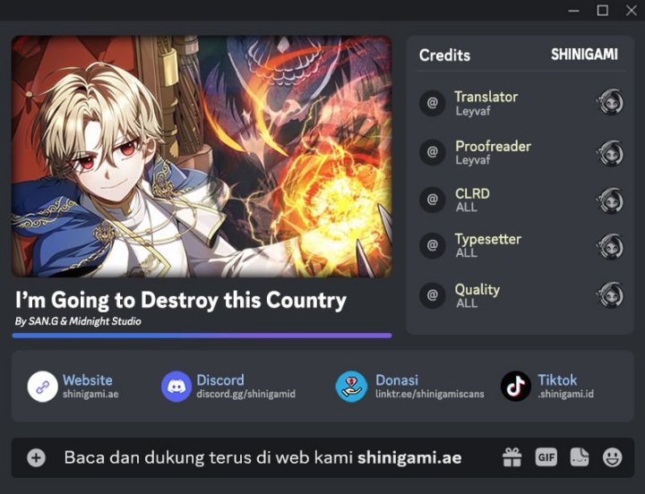 Komik I’m Going To Destroy This Country Chapter 34 gambar 1