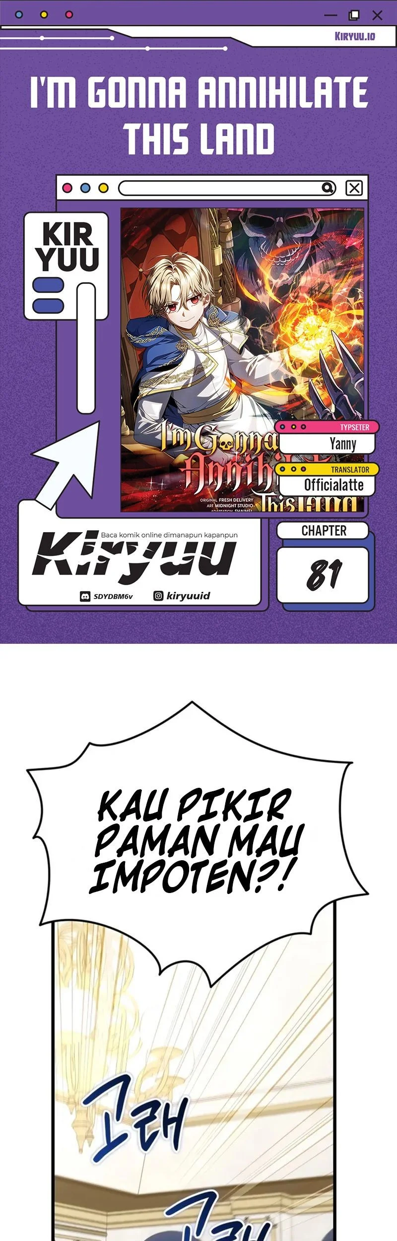 Komik I’m Going To Destroy This Country Chapter 81 gambar 1