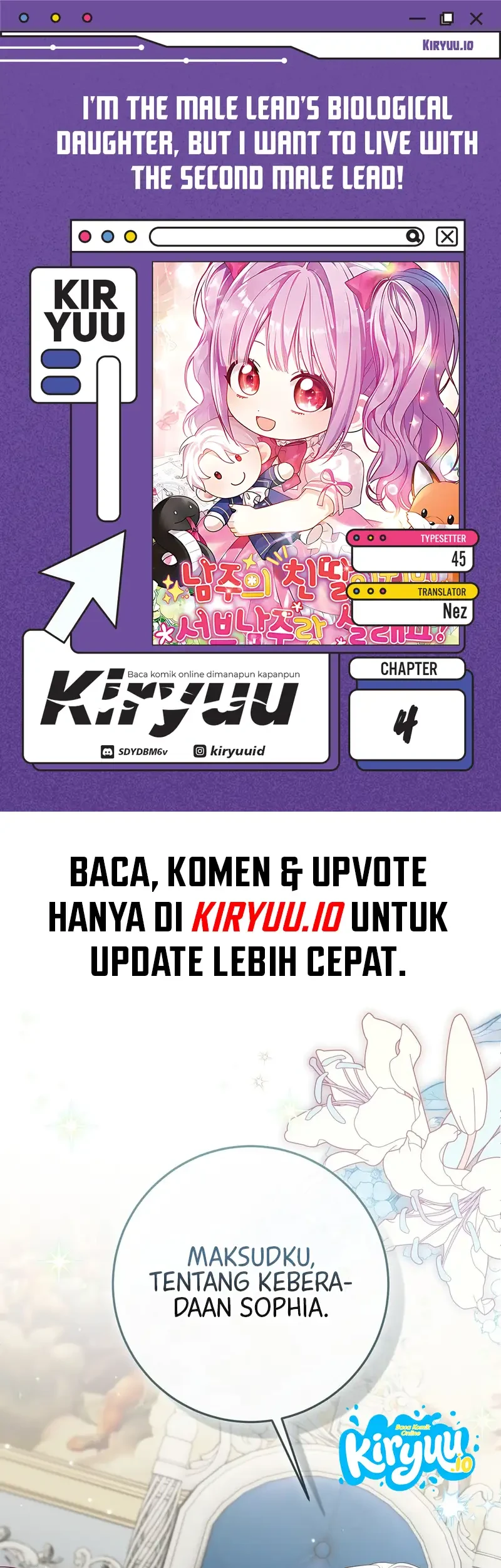 Komik I'm The Male Lead's Biological Daughter, But I Want To Live With The Second Male Lead! Chapter 4 gambar 1
