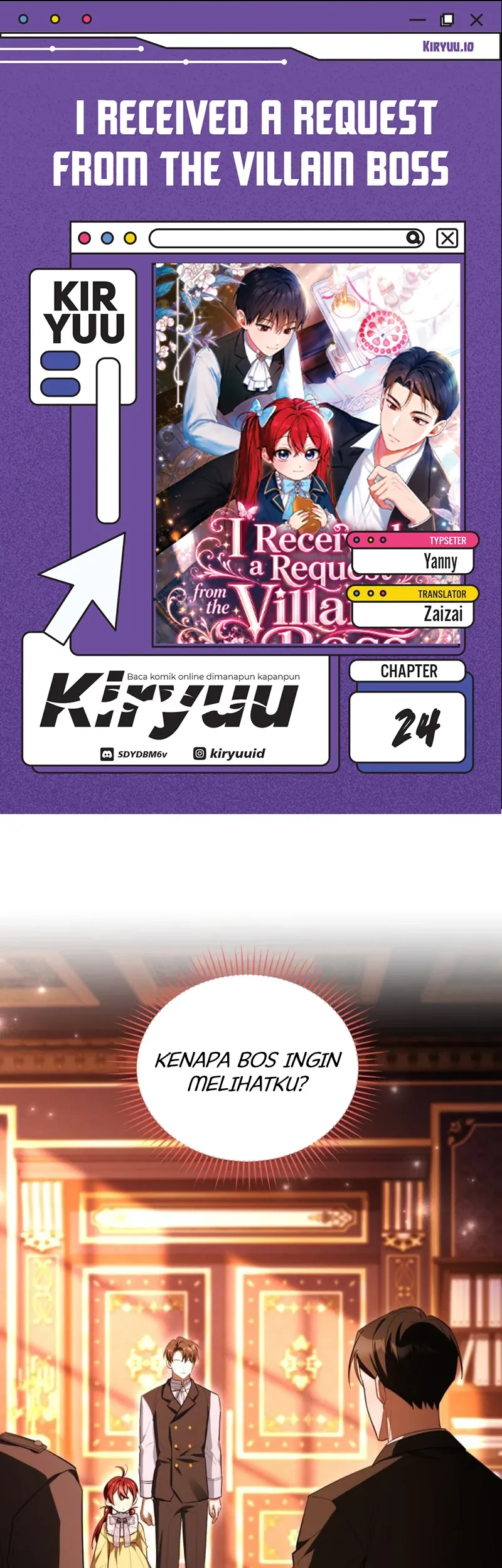 Komik I Received a Request from the Villain Boss Chapter 24 gambar 1