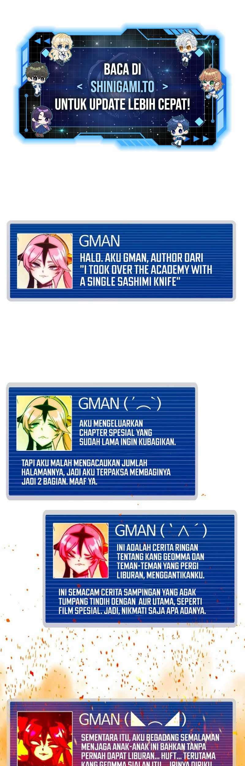 Manhwa I Took over The Academy With a Single Sashimi Knife Chapter 49.5 gambar 2