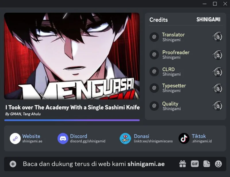 Komik I Took over The Academy With a Single Sashimi Knife Chapter 91 gambar 1