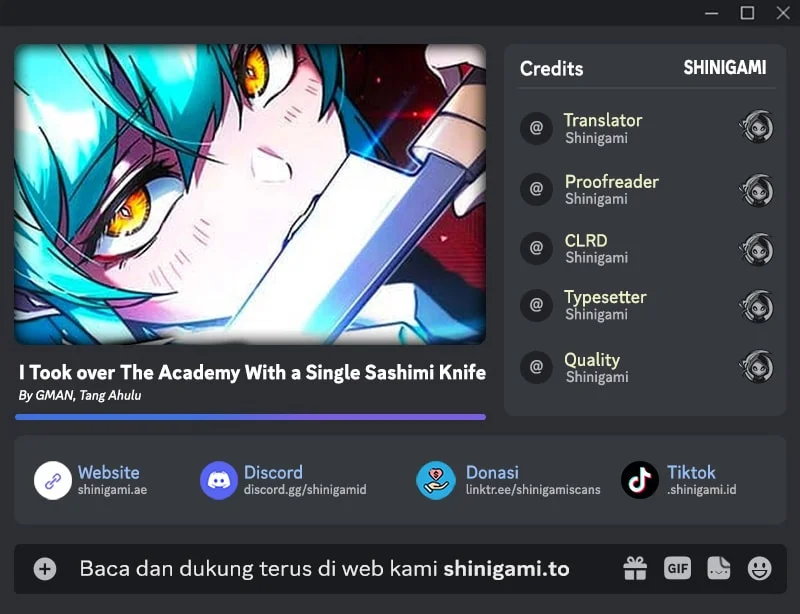 Komik I Took over The Academy With a Single Sashimi Knife Chapter 92 gambar 1