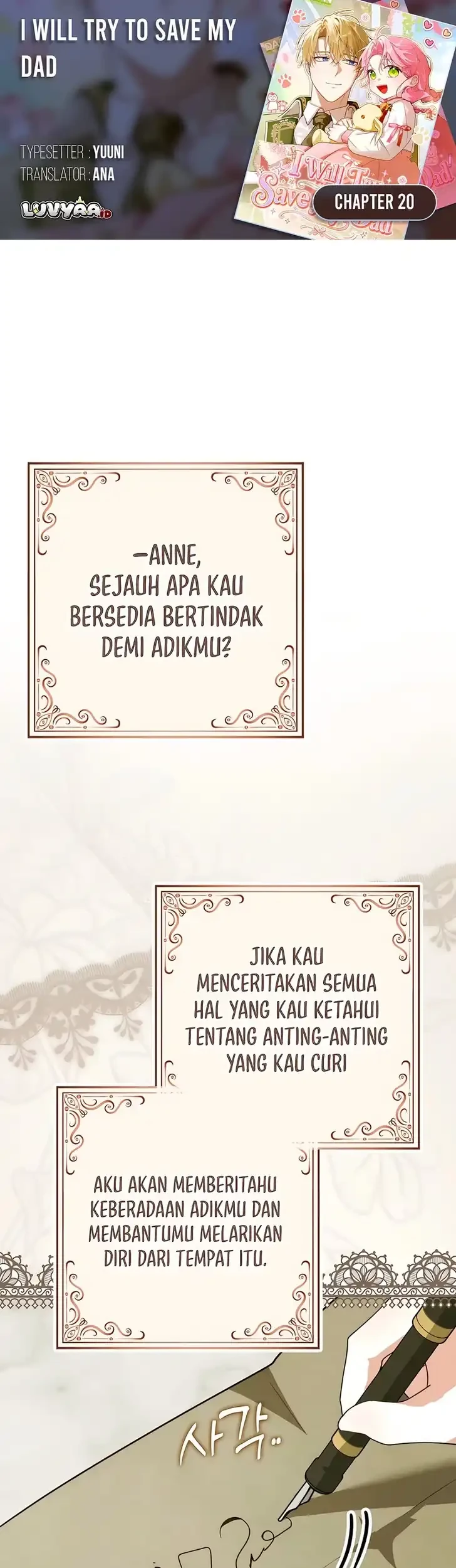 Komik I Will Try to Save My Dad Chapter 20 gambar 1