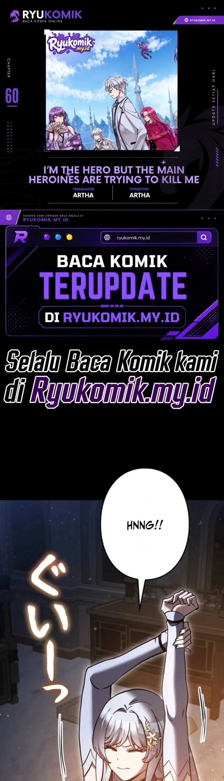 Komik Im the Hero but the Main Heroines Are Trying to Kill Me Chapter 60 gambar 1