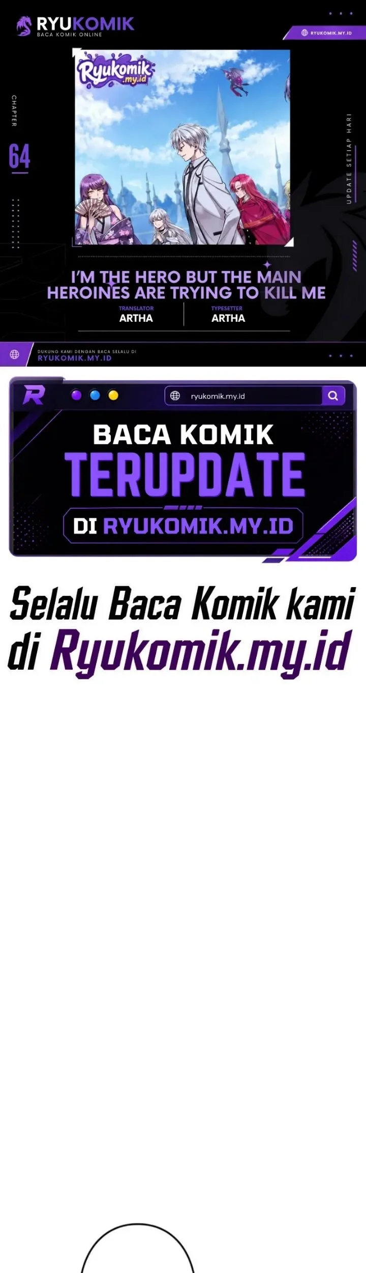 Komik Im the Hero but the Main Heroines Are Trying to Kill Me Chapter 64 gambar 1