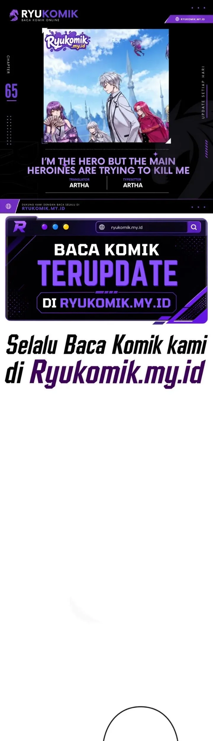 Komik Im the Hero but the Main Heroines Are Trying to Kill Me Chapter 65 gambar 1