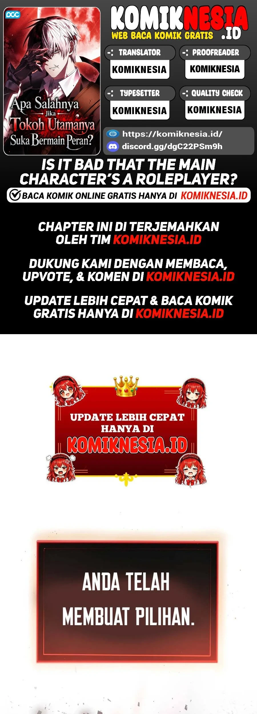 Komik Is It Bad That the Main Character’s a Roleplayer? Chapter 14 gambar 1