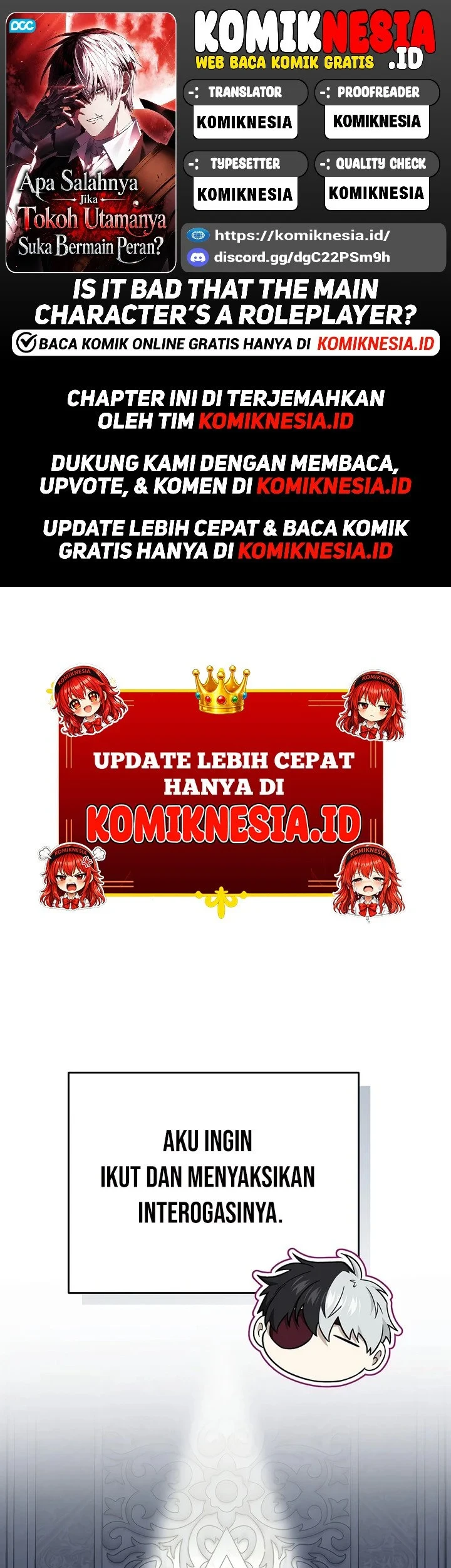 Komik Is It Bad That the Main Character’s a Roleplayer? Chapter 15 gambar 1