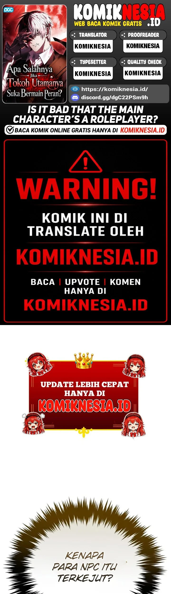 Komik Is It Bad That the Main Character’s a Roleplayer? Chapter 2 gambar 1