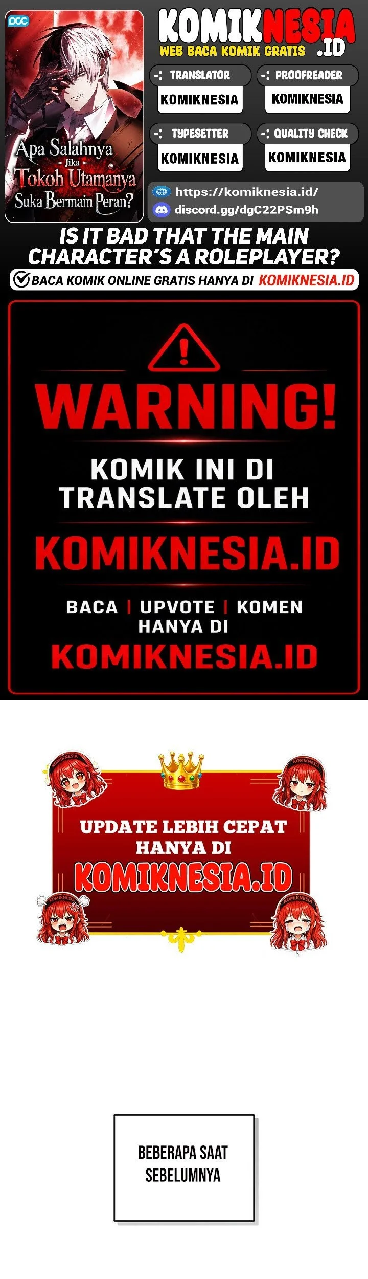 Komik Is It Bad That the Main Character’s a Roleplayer? Chapter 3 gambar 1