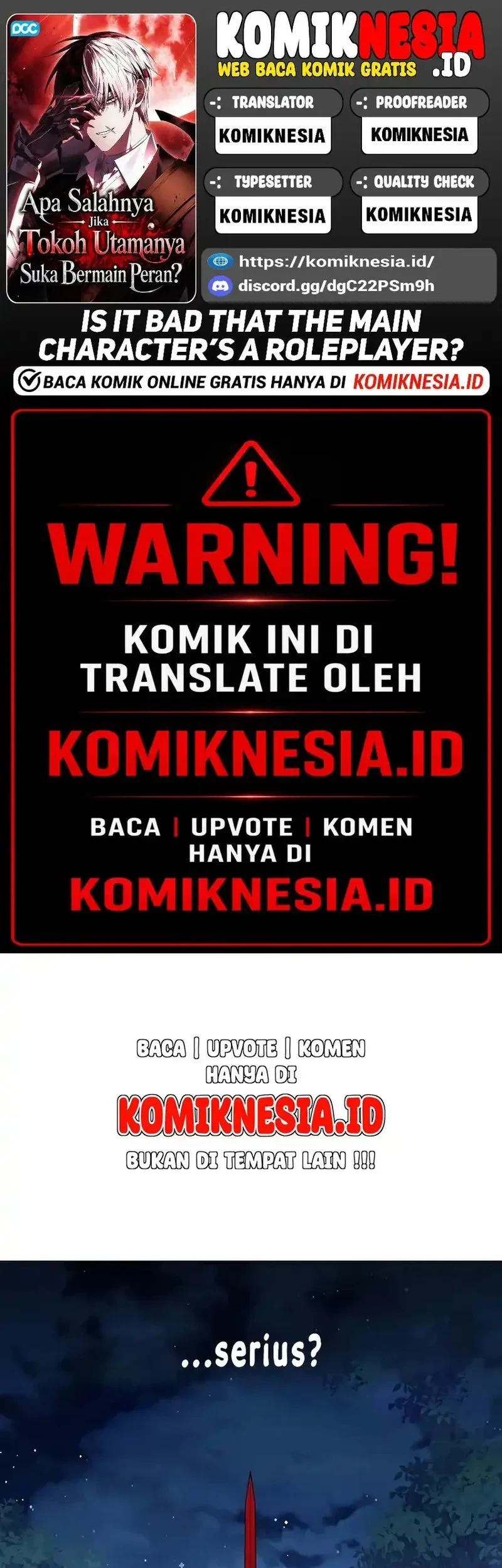 Komik Is It Bad That the Main Character’s a Roleplayer? Chapter 6 gambar 1