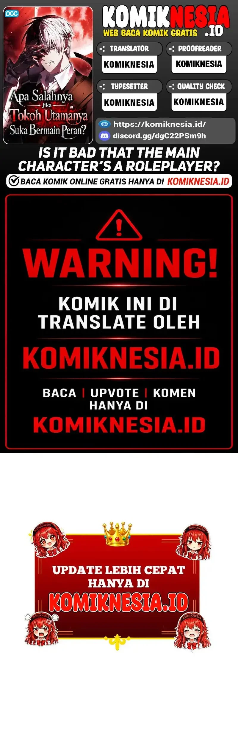 Komik Is It Bad That the Main Character’s a Roleplayer? Chapter 8 gambar 1