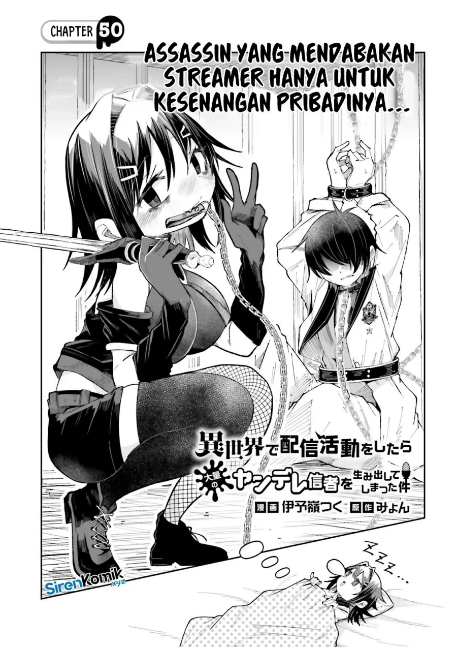 Manga Isekai de Haishin Katsudou wo Shitara Tairyou no Yandere Shinja wo Umidashite Shimatta Ken Chapter 50 gambar 2