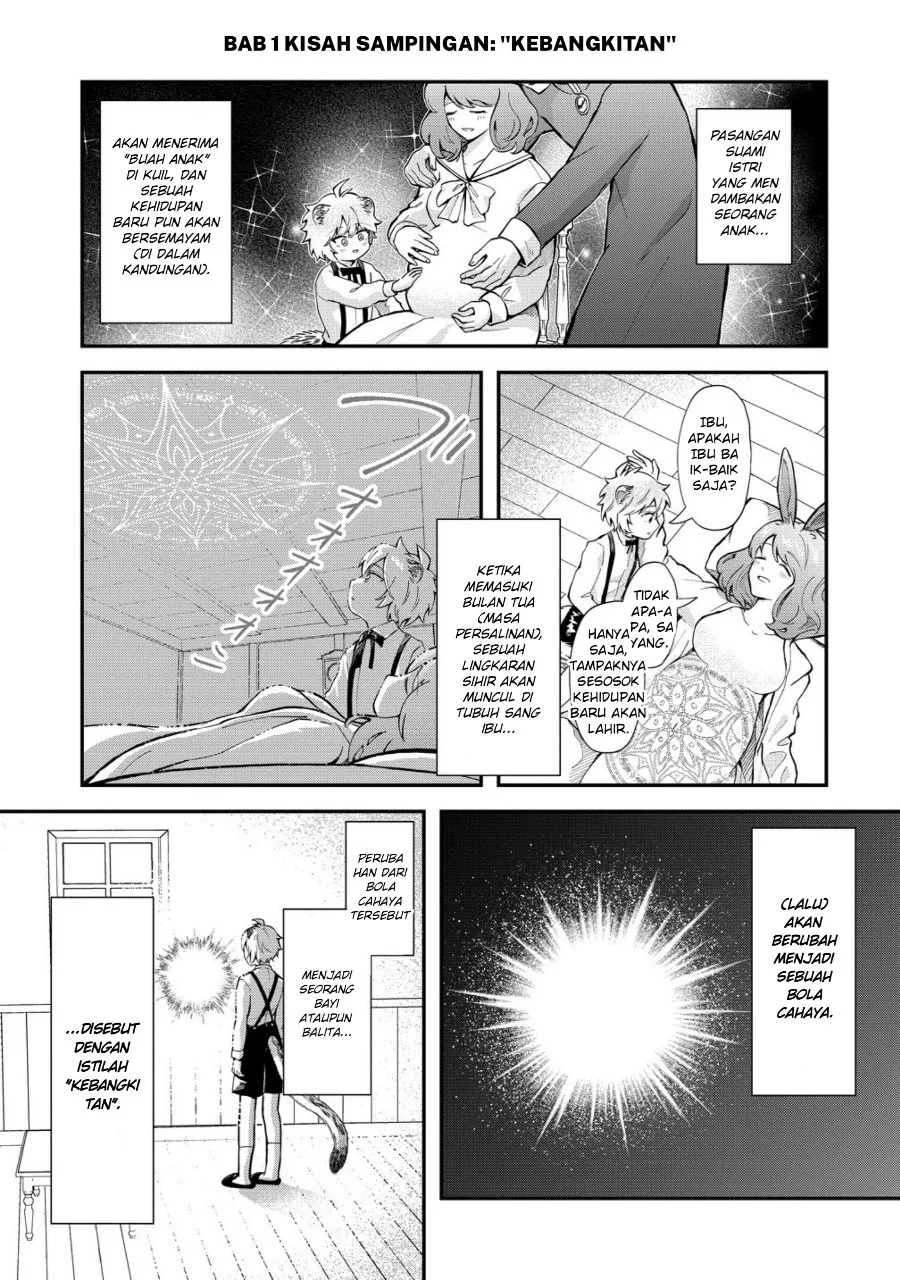 Komik Isekai no Joushiki wa Muzukashii: Kishou de Saijaku na Hitozoku ni Tensei Shita Kedo Butsuri Igai de Saikyou ni Nari Sou Desu Chapter 1.5 gambar 1