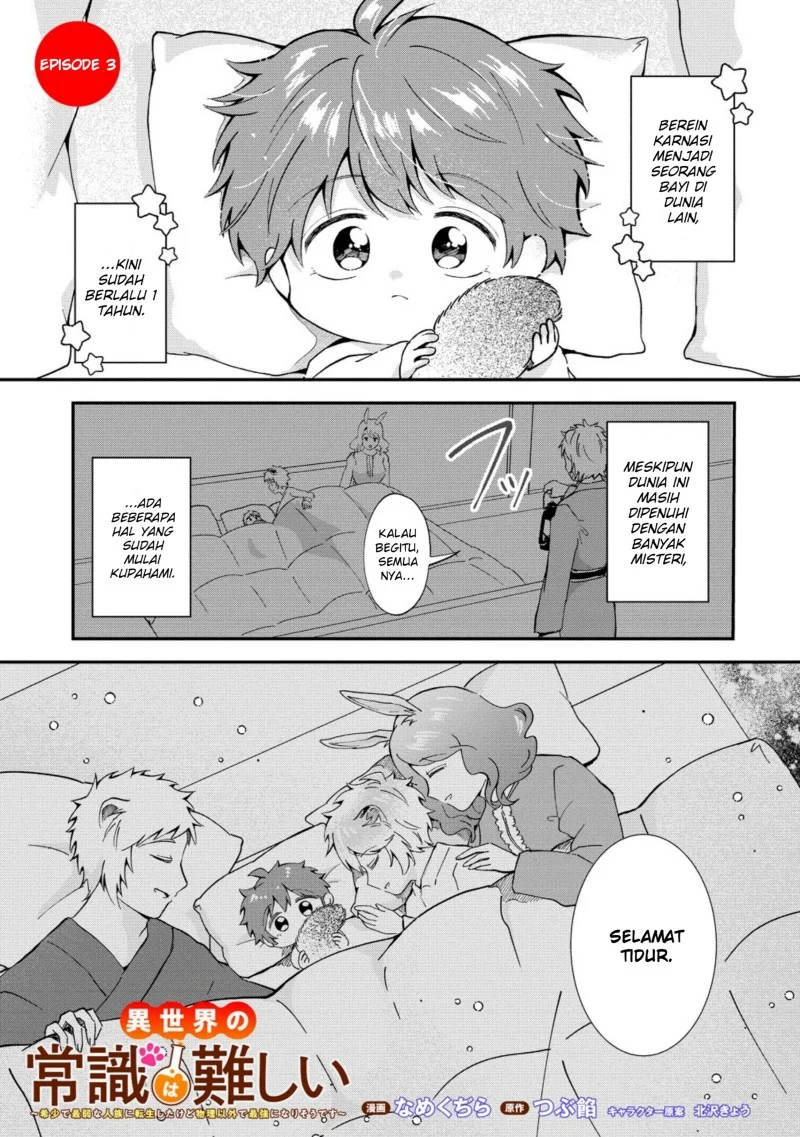 Komik Isekai no Joushiki wa Muzukashii: Kishou de Saijaku na Hitozoku ni Tensei Shita Kedo Butsuri Igai de Saikyou ni Nari Sou Desu Chapter 3.1 gambar 1