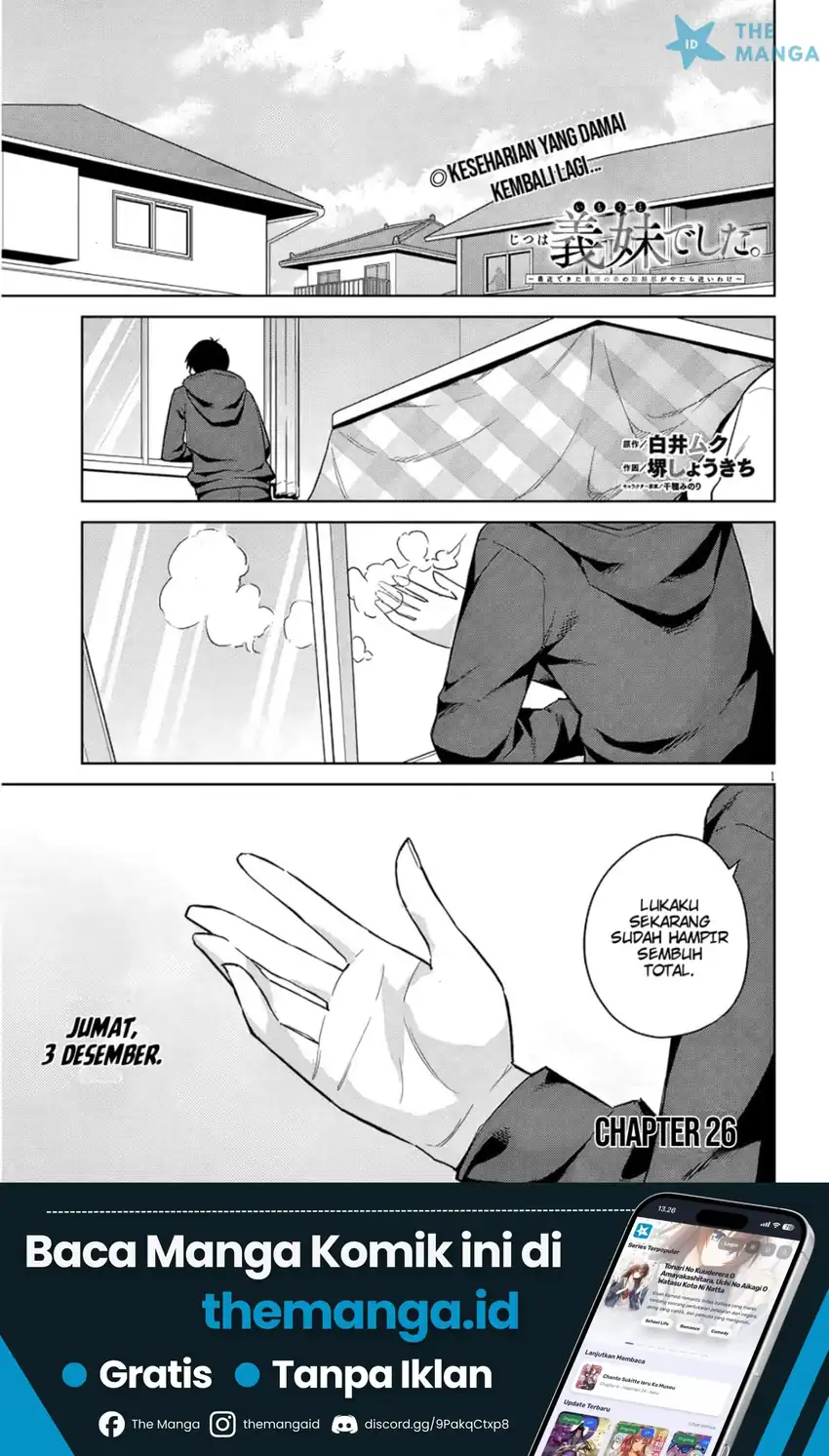 Manga Jitsu wa Gimai (Imouto) deshita. ~Saikin de Kitagiri no Otouto no Kyorikan ga Yatara Chikaiwake~ Chapter 26 gambar 2