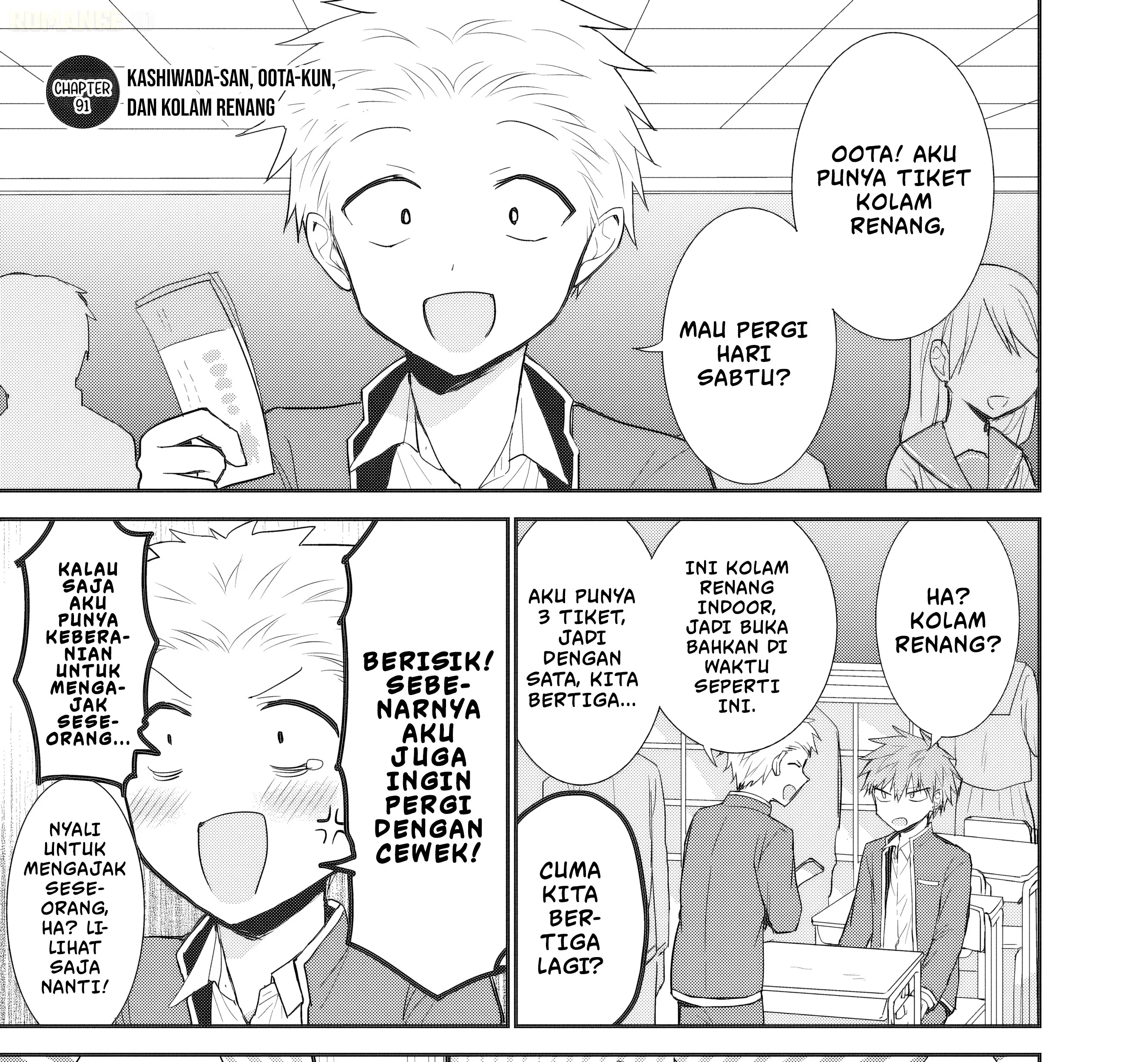 Manga Kao ni denai Kashiwada-san to Kao ni deru Ota-kun Chapter 91 gambar 2