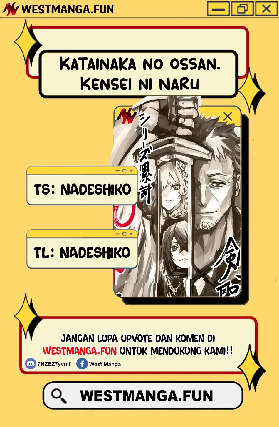 Komik Katainaka no Ossan, Kensei ni Naru ~tada no inaka no kenjutsu shihan datta no ni, taisei shita deshi-tachi ga ore wo hottekurenai ken~ Chapter 35.2 gambar 1