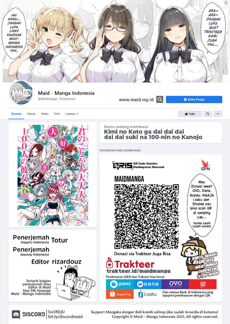 Manga Kimi no Koto ga Dai Dai Dai Dai Daisuki na 100-ri no Kanojo Chapter 132 gambar 2