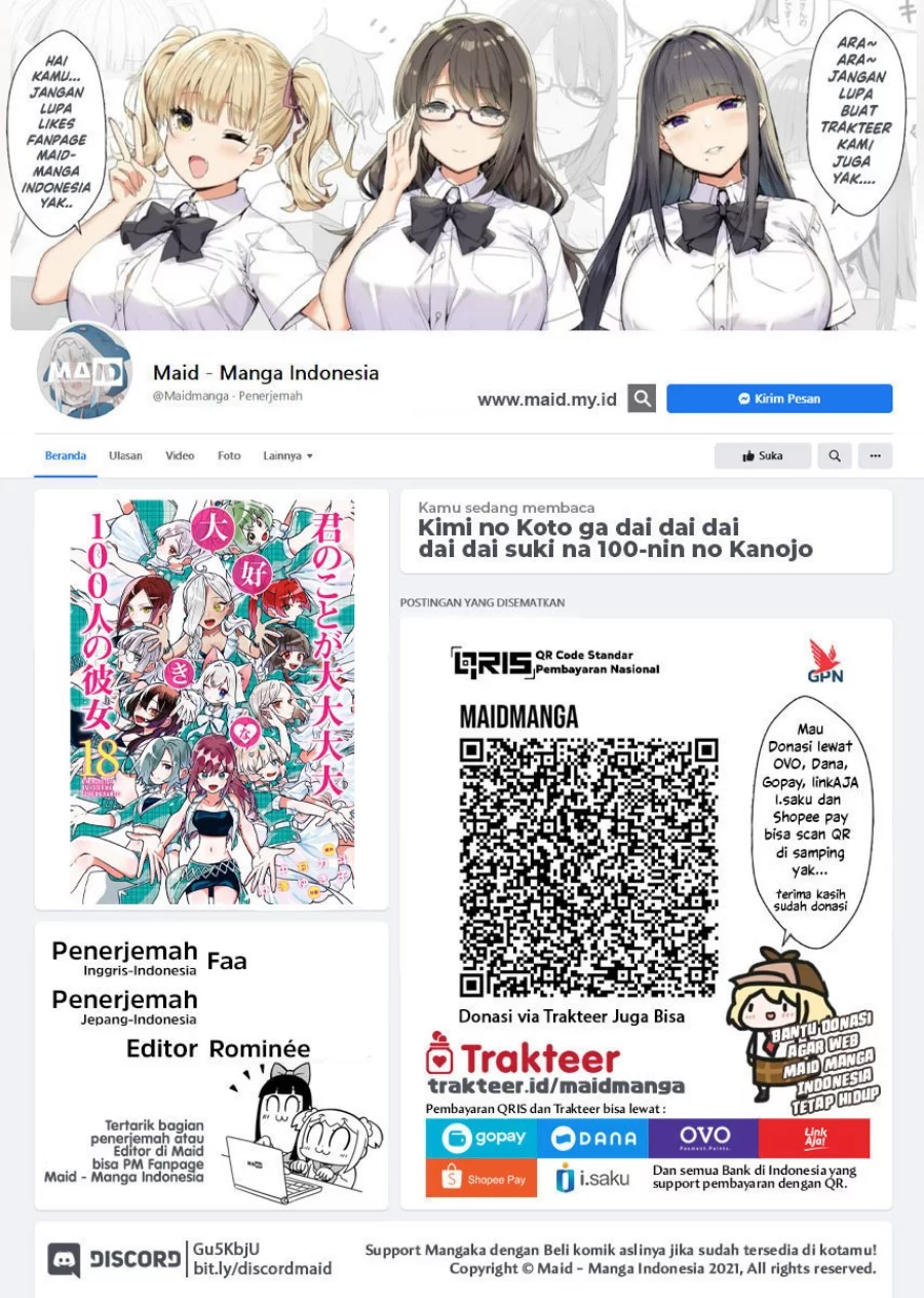 Manga Kimi no Koto ga Dai Dai Dai Dai Daisuki na 100-ri no Kanojo Chapter 134 gambar 2