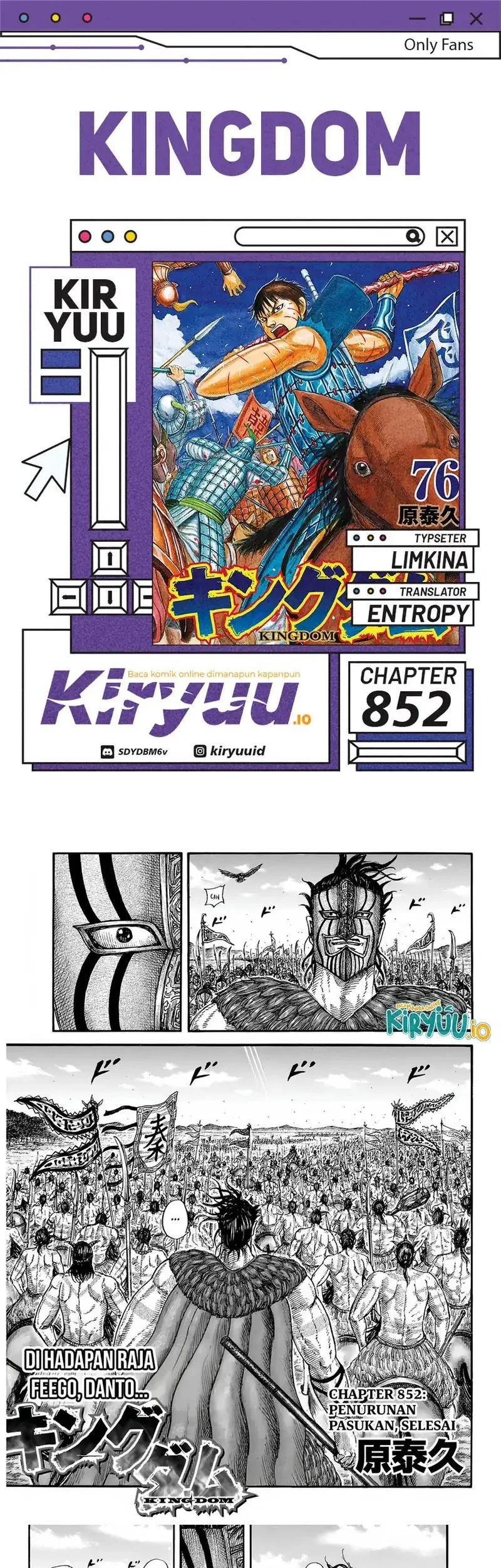Komik Kingdom Chapter 852 gambar 1