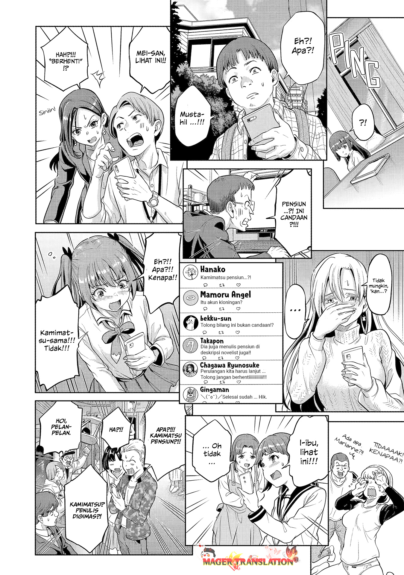 Manga Koukousei WEB Sakka no Mote Seikatsu “Anta ga Kami Sakka na Wakenai desho” to Boku wo Futta Osananajimi ga Koukaishiteru kedo Mou Osoi Chapter 1.2 gambar 2