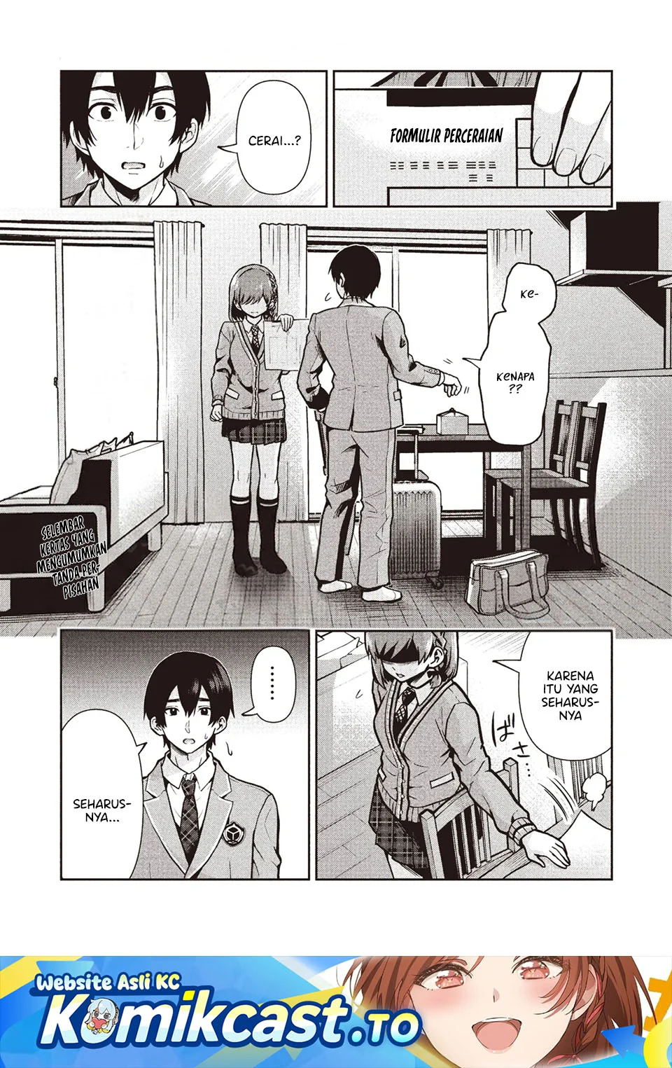 Manga Kurasu no Daikirai na Joshi to Kekkon Suru Koto ni Natta Chapter 52 gambar 2